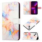 For iPhone 13 PT003 Marble Pattern Flip Leather Phone Case(LS004) - 1