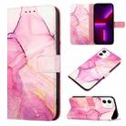 For iPhone 12 mini PT003 Marble Pattern Flip Leather Phone Case (LS001) - 1