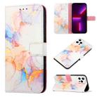 For iPhone 12 Pro Max PT003 Marble Pattern Flip Leather Phone Case(LS004) - 1