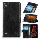 For Motorola Moto G22 Copper Buckle Nappa Texture Leather Phone Case(Black) - 1