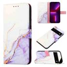 For Google Pixel 6 Pro PT003 Marble Pattern Flip Leather Phone Case(LS006) - 1