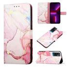 For ZTE Blade A71 PT003 Marble Pattern Flip Leather Phone Case(LS005) - 1