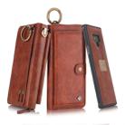 For Galaxy Note 9 POLA Multi-function Fashion Zipper Magnetic Horizontal Flip Leather Case with Card Slots & Wallet & Photo Frame & Lanyard(Brown) - 1