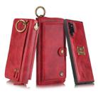 For Galaxy Note 10+ POLA Multi-function Fashion Zipper Magnetic Horizontal Flip Leather Case with Card Slots & Wallet & Photo Frame & Lanyard(Red) - 1