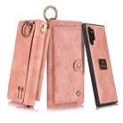 For Galaxy Note 10+ POLA Multi-function Fashion Zipper Magnetic Horizontal Flip Leather Case with Card Slots & Wallet & Photo Frame & Lanyard(Pink) - 1