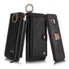 For Galaxy S8 POLA Multi-function Fashion Zipper Magnetic Horizontal Flip Leather Case with Card Slots & Wallet & Photo Frame & Lanyard(Black) - 1