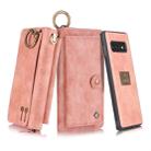 For Galaxy S10 POLA Multi-function Fashion Zipper Magnetic Horizontal Flip Leather Case with Card Slots & Wallet & Photo Frame & Lanyard(Pink) - 1