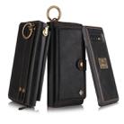 For Galaxy S10+ POLA Multi-function Fashion Zipper Magnetic Horizontal Flip Leather Case with Card Slots & Wallet & Photo Frame & Lanyard(Black) - 1