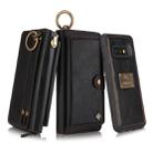 For Galaxy S10e POLA Multi-function Fashion Zipper Magnetic Horizontal Flip Leather Case with Card Slots & Wallet & Photo Frame & Lanyard(Black) - 1