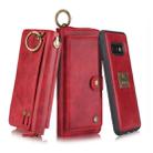 For Galaxy S10e POLA Multi-function Fashion Zipper Magnetic Horizontal Flip Leather Case with Card Slots & Wallet & Photo Frame & Lanyard(Red) - 1