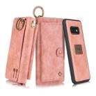 For Galaxy S10e POLA Multi-function Fashion Zipper Magnetic Horizontal Flip Leather Case with Card Slots & Wallet & Photo Frame & Lanyard(Pink) - 1