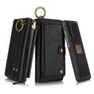 For Huawei P30 POLA Multi-function Fashion Zipper Magnetic Horizontal Flip Leather Case with Card Slots & Wallet & Photo Frame & Lanyard(Black) - 1
