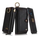 For Huawei P30 Lite / nova 4 POLA Multi-function Fashion Zipper Magnetic Horizontal Flip Leather Case with Card Slots & Wallet & Photo Frame & Lanyard(Black) - 1