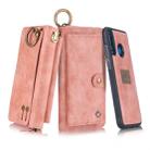 For Huawei P30 Lite / nova 4 POLA Multi-function Fashion Zipper Magnetic Horizontal Flip Leather Case with Card Slots & Wallet & Photo Frame & Lanyard(Pink) - 1