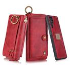 For Huawei P30 Pro POLA Multi-function Fashion Zipper Magnetic Horizontal Flip Leather Case with Card Slots & Wallet & Photo Frame & Lanyard(Red) - 1