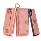 For Huawei P30 Pro POLA Multi-function Fashion Zipper Magnetic Horizontal Flip Leather Case with Card Slots & Wallet & Photo Frame & Lanyard(Pink) - 1