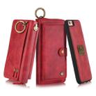 For iPhone 6 / 6s POLA Multi-function Fashion Zipper Magnetic Horizontal Flip Leather Case with Card Slots & Wallet & Photo Frame & Lanyard(Red) - 1