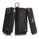 For iPhone 7 Plus / 8 Plus POLA Multi-function Fashion Zipper Magnetic Horizontal Flip Leather Case with Card Slots & Wallet & Photo Frame & Lanyard(Black) - 1