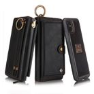 For iPhone 11 POLA Multi-function Fashion Zipper Magnetic Horizontal Flip Leather Case with Card Slots & Wallet & Photo Frame & Lanyard(Black) - 1