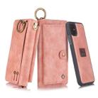 For iPhone 11 POLA Multi-function Fashion Zipper Magnetic Horizontal Flip Leather Case with Card Slots & Wallet & Photo Frame & Lanyard(Pink) - 1