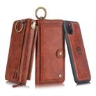 For iPhone 11 Pro POLA Multi-function Fashion Zipper Magnetic Horizontal Flip Leather Case with Card Slots & Wallet & Photo Frame & Lanyard(Brown) - 1