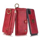 For iPhone 11 Pro POLA Multi-function Fashion Zipper Magnetic Horizontal Flip Leather Case with Card Slots & Wallet & Photo Frame & Lanyard(Red) - 1