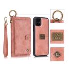 For iPhone 11 Pro Max POLA Multi-function Fashion Zipper Magnetic Horizontal Flip Leather Case with Card Slots & Wallet & Photo Frame & Lanyard(Pink) - 2