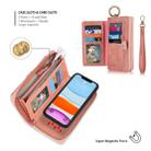 For iPhone 11 Pro Max POLA Multi-function Fashion Zipper Magnetic Horizontal Flip Leather Case with Card Slots & Wallet & Photo Frame & Lanyard(Pink) - 3