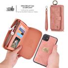 For iPhone 11 Pro Max POLA Multi-function Fashion Zipper Magnetic Horizontal Flip Leather Case with Card Slots & Wallet & Photo Frame & Lanyard(Pink) - 5