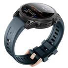 For Garmin Fenix 7S Silicone Rose Gold Buckle Watch Band(Navy Blue) - 1