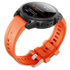 For Garmin Fenix 7S Silicone Rose Gold Buckle Watch Band(Orange) - 1