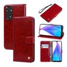 For Xiaomi Redmi Note 11 4G / Note 11S Oil Wax Texture Leather Phone Case(Red) - 1