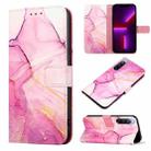 For Sony Xperia 10 III PT003 Marble Pattern Flip Leather Phone Case(LS001) - 1