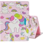 For iPad 10.2 Colored Drawing Pattern Horizontal Flip Leather Case with Holder & Card Slot & Wallet(Cute Unicorn) - 1
