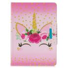 For iPad 2 / New iPad (iPad 3) / 4 Colored Drawing Pattern Horizontal Flip Leather Case with Holder & Card Slot & Wallet(Unicorn With Flowers) - 2