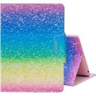 For iPad 2 / New iPad (iPad 3) / 4 Colored Drawing Pattern Horizontal Flip Leather Case with Holder & Card Slot & Wallet(Striped Rainbow Sand) - 1