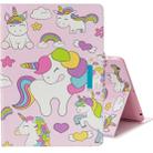 For iPad 2 / New iPad (iPad 3) / 4 Colored Drawing Pattern Horizontal Flip Leather Case with Holder & Card Slot & Wallet(Multiple Unicorns) - 1