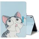For iPad Pro 10.5 inch Colored Drawing Pattern Horizontal Flip Leather Case with Holder & Card Slot & Wallet(Cat) - 1