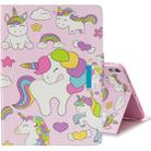 For iPad Pro 11 inch （2018） Colored Drawing Pattern Horizontal Flip Leather Case with Holder & Card Slot & Wallet(Multiple Unicorns) - 1