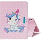 For iPad Pro 11 inch （2018） Colored Drawing Pattern Horizontal Flip Leather Case with Holder & Card Slot & Wallet(Cute Unicorn) - 1