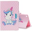 For Galaxy Tab A 8.0 (2019) T290 Colored Drawing Pattern Horizontal Flip Leather Case with Holder & Card Slot & Wallet(Cute Unicorn) - 1
