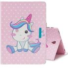 For Galaxy Tab S4 10.5 T830 Colored Drawing Pattern Horizontal Flip Leather Case with Holder & Card Slot & Wallet(Cute Unicorn) - 1