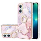 For OnePlus Nord N20 5G Electroplating Marble Pattern IMD TPU Phone Case with Ring Holder(Rose Gold 005) - 1