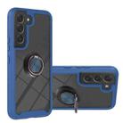 For Samsung Galaxy S22 Shockproof PC + TPU Phone Case with Ring Holder(Blue) - 1