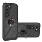 For Samsung Galaxy S22+ Shockproof PC + TPU Phone Case with Ring Holder(Black) - 1