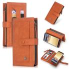 For Galaxy Note 9 POLA Multi-function Fashion Magnetic Horizontal Flip Leather Case with Card Slots & Wallet & Photo Frame & Holder(Brown) - 1