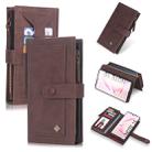 For Galaxy Note 10 POLA Multi-function Fashion Magnetic Horizontal Flip Leather Case with Card Slots & Wallet & Photo Frame & Holder(Coffee) - 1