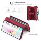 For Galaxy Note 10+ POLA Multi-function Fashion Magnetic Horizontal Flip Leather Case with Card Slots & Wallet & Photo Frame & Holder(Red) - 4