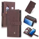 For Galaxy S9 POLA Multi-function Fashion Magnetic Horizontal Flip Leather Case with Card Slots & Wallet & Photo Frame & Holder(Coffee) - 1