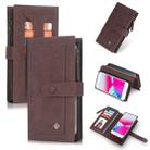 For iPhone 6 Plus / 6s Plus POLA Multi-function Fashion Magnetic Horizontal Flip Leather Case with Card Slots & Wallet & Photo Frame & Holder(Coffee) - 1